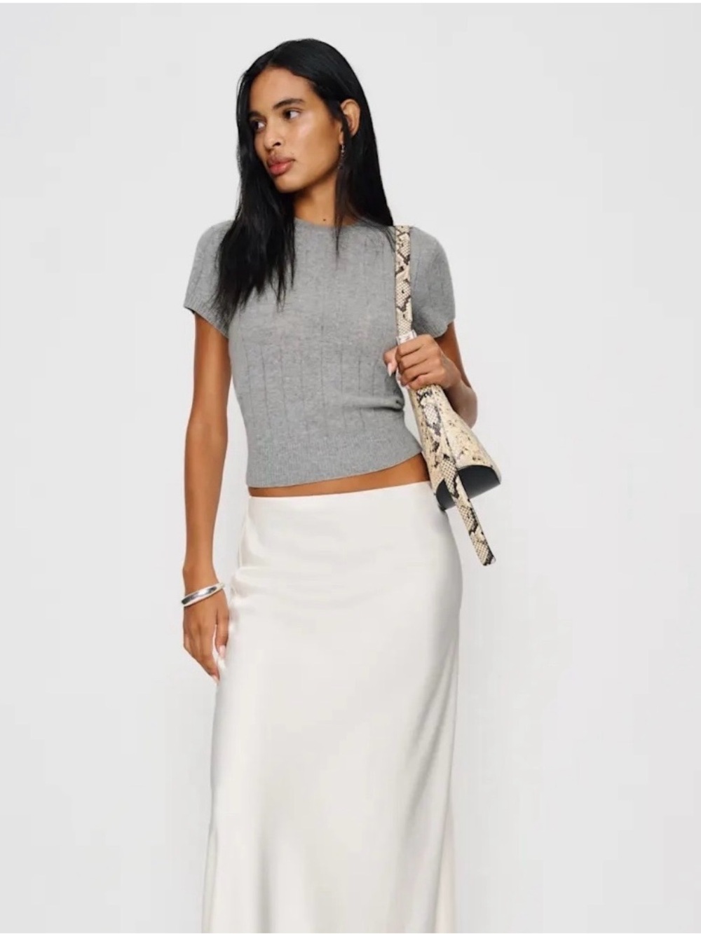 Reformation Grey Darcy Sweater | NEVER WORN